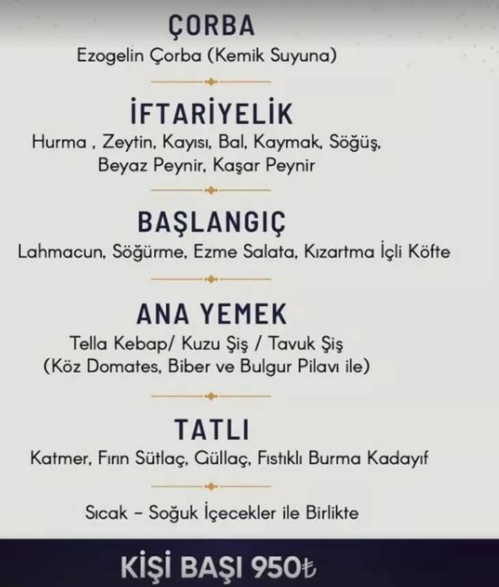 İstanbul'da iftar menüleri cep yakıyor! İşte ilçe ilçe fiyatlar 5